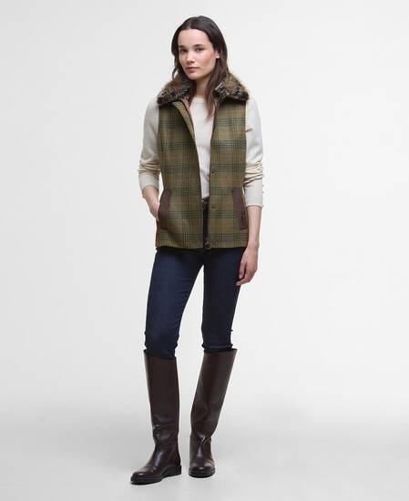 Gilet in lana Rosemary Arabesque/Brown