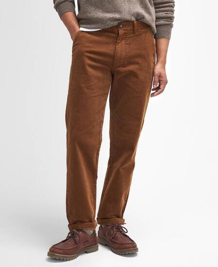 Stretch Cord Tailored Trousers Dark Honey