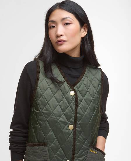 Gilet Enid Olive/Ancient Tartan