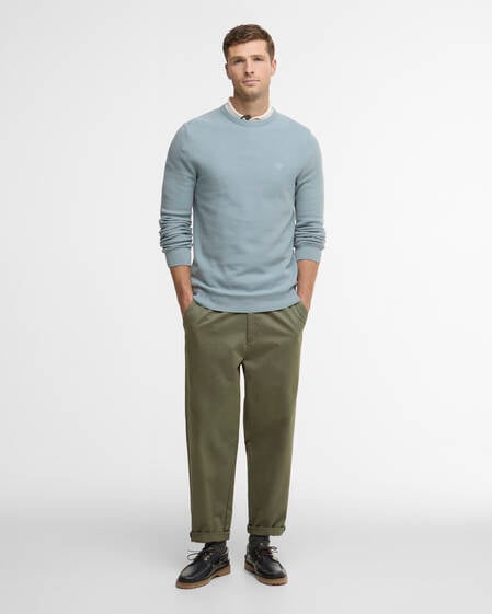 Pullover Essential Honeycomb Rundhalsausschnitt Slate