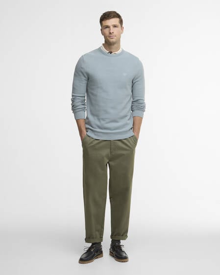 Essential Honeycomb Crew Neck Sweater Slate