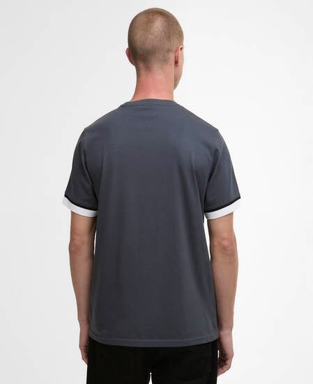 Deep Cuff Evan Tipped T-Shirt Storm Grey