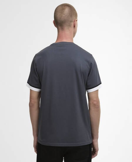 Deep Cuff Evan Tipped T-Shirt Storm Grey