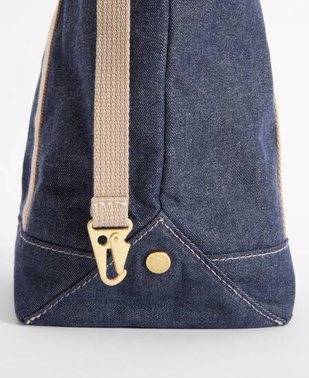 Mini borsa tote in denim Mya Indigo