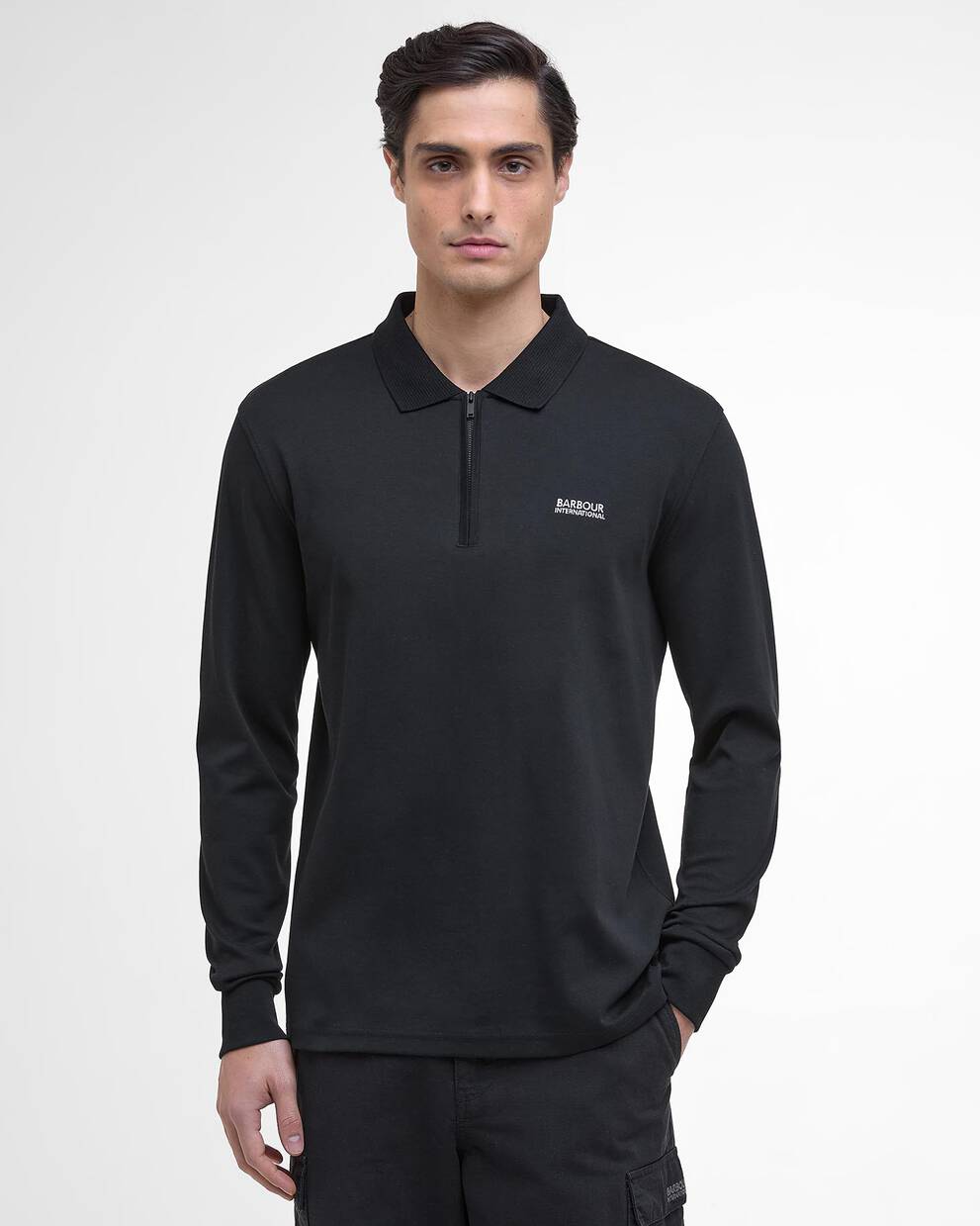 Innes Interlock Long-Sleeved Polo Shirt