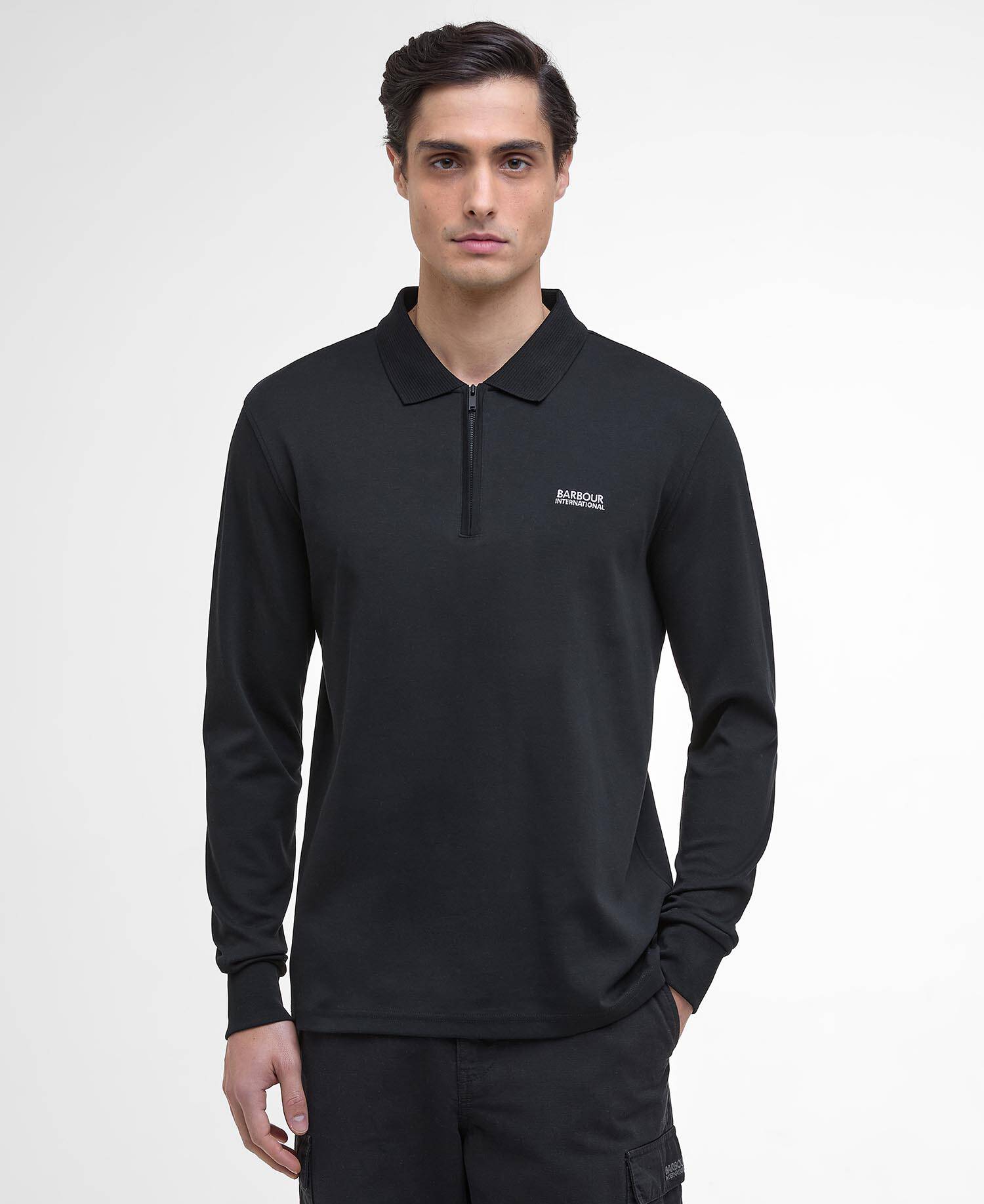 Innes Interlock Long-Sleeved Polo Shirt image number 0