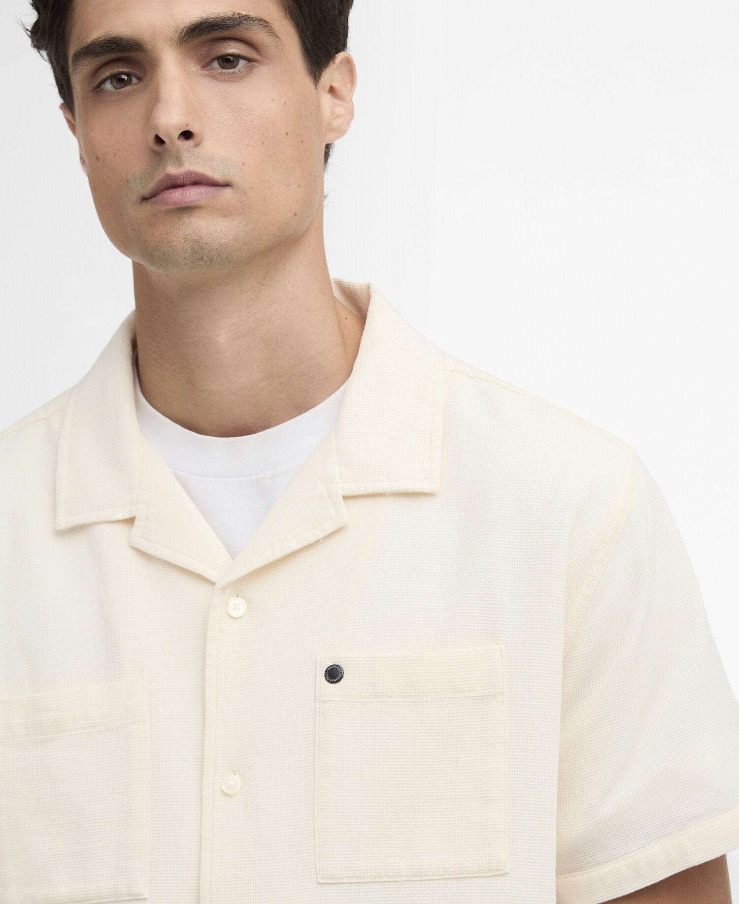 Kurzarmhemd Wayback Waffle Whisper White