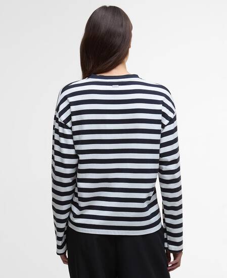 Bede Oversized Long-Sleeved T-Shirt Navy