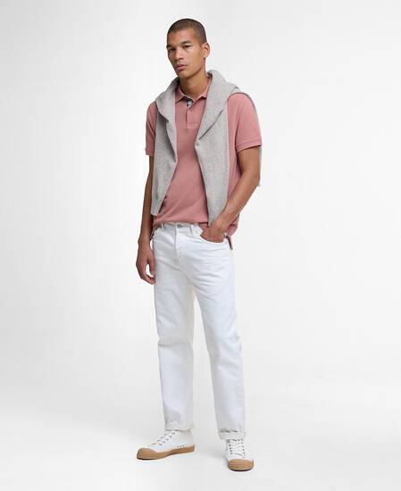 Tartan Pique Polo Shirt Earth Pink Tartan Pique Polo Shirt Earth Pink