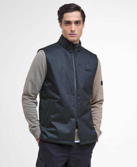 Darton Check Gilet Black/Sage Check Darton Check Gilet Black/Sage Check