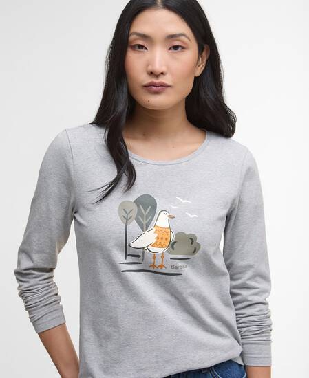 Lossie Long-Sleeved T-Shirt Light Grey Marl