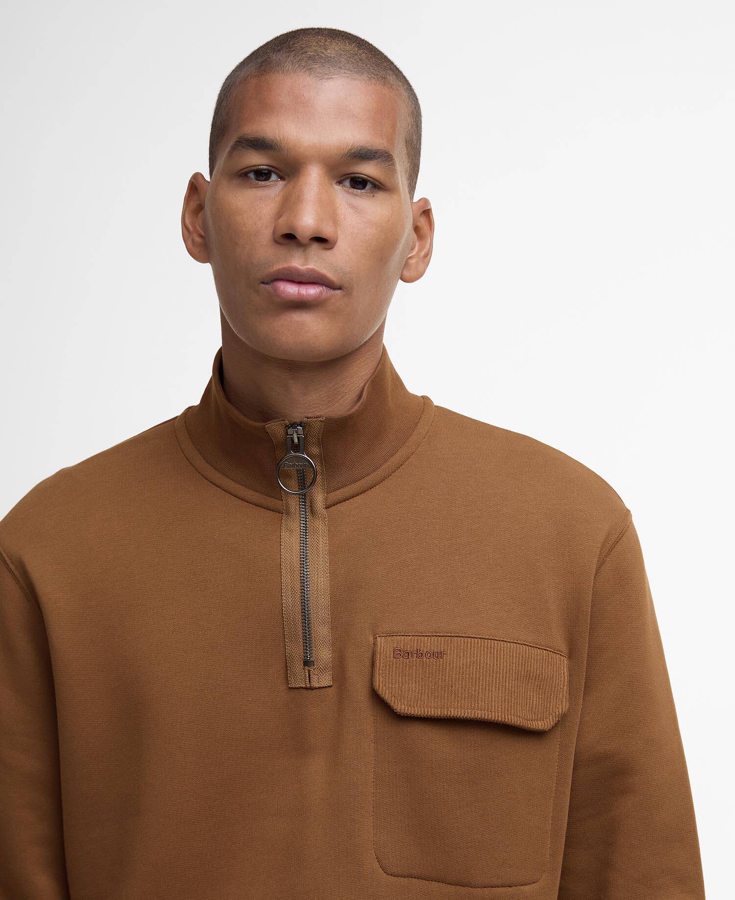 Lowgill Relaxed Quarter-Zip Sweatshirt Umber image number 3