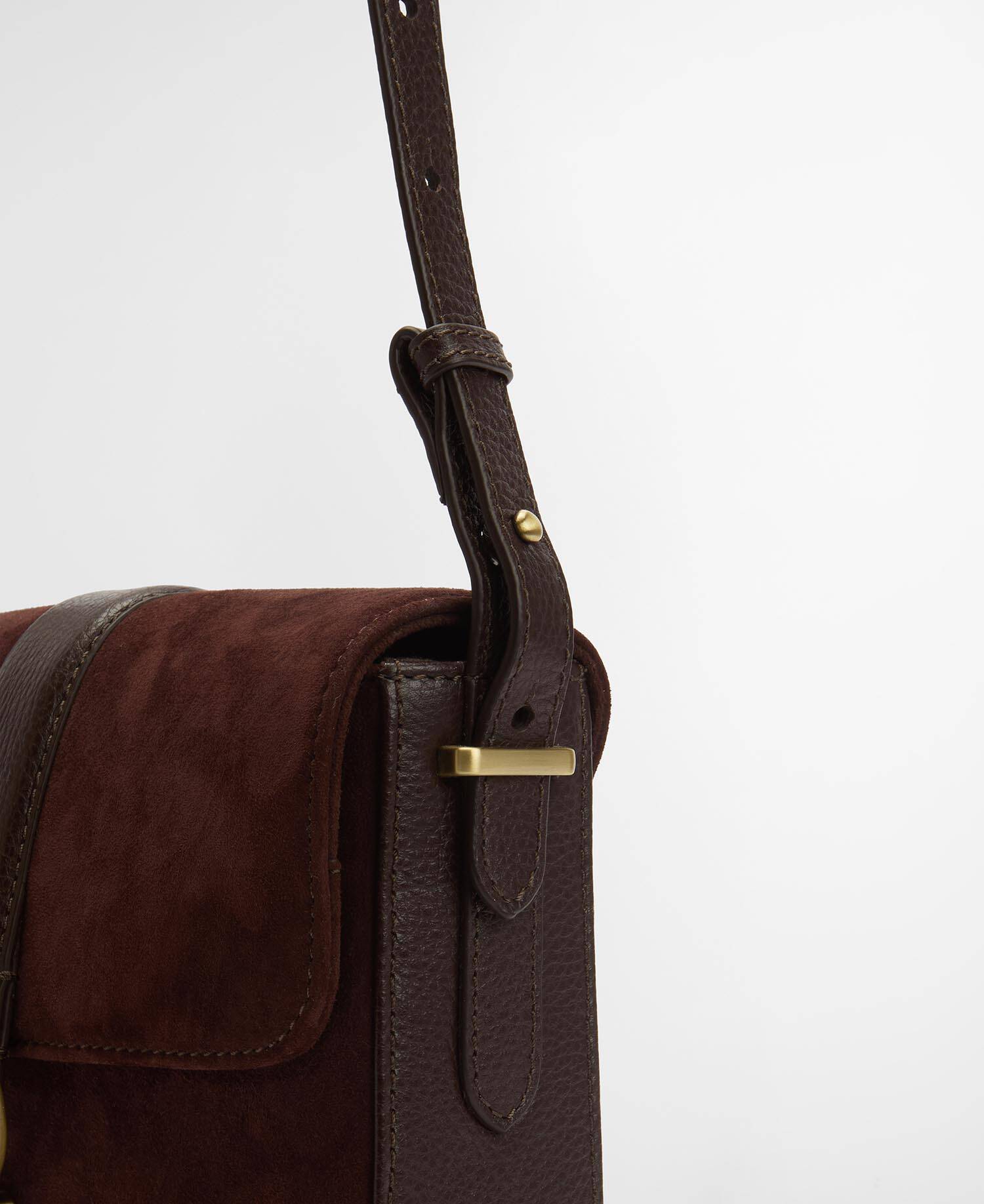 Wildledertasche Rosa Crossbody Dark Brown image number 5