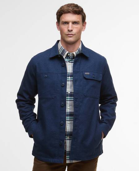 Giles Twill Overshirt Navy
