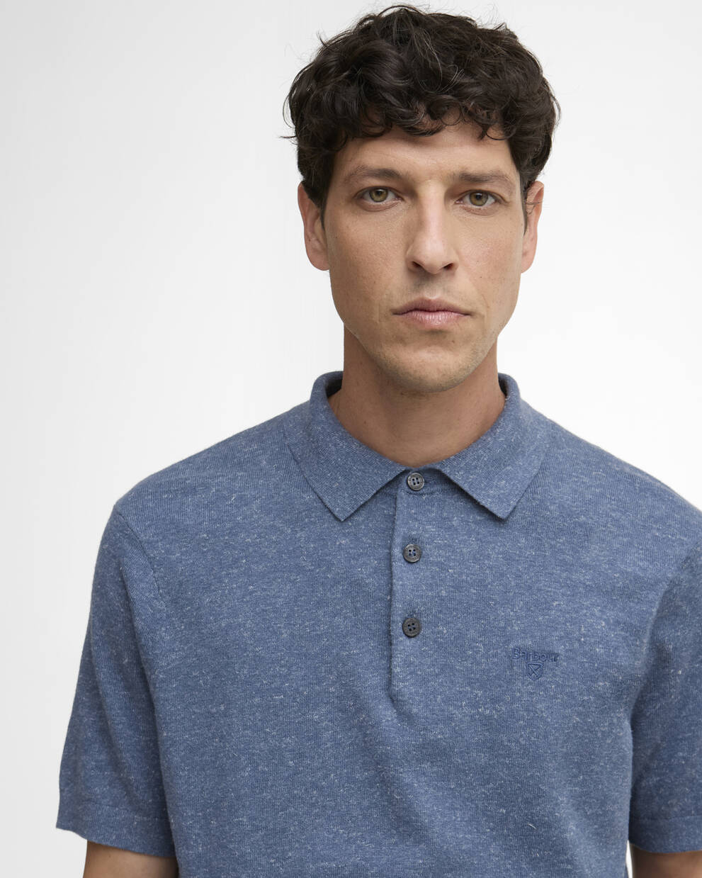 Muston Linen-Blend Knitted Polo Shirt