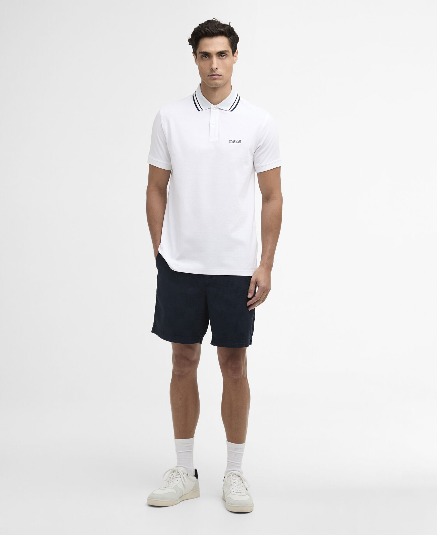 Poloshirt Burnwood Tipped White