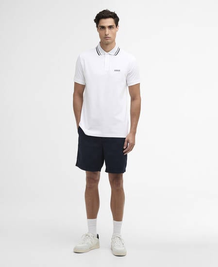 Burnwood Tipped Polo Shirt White
