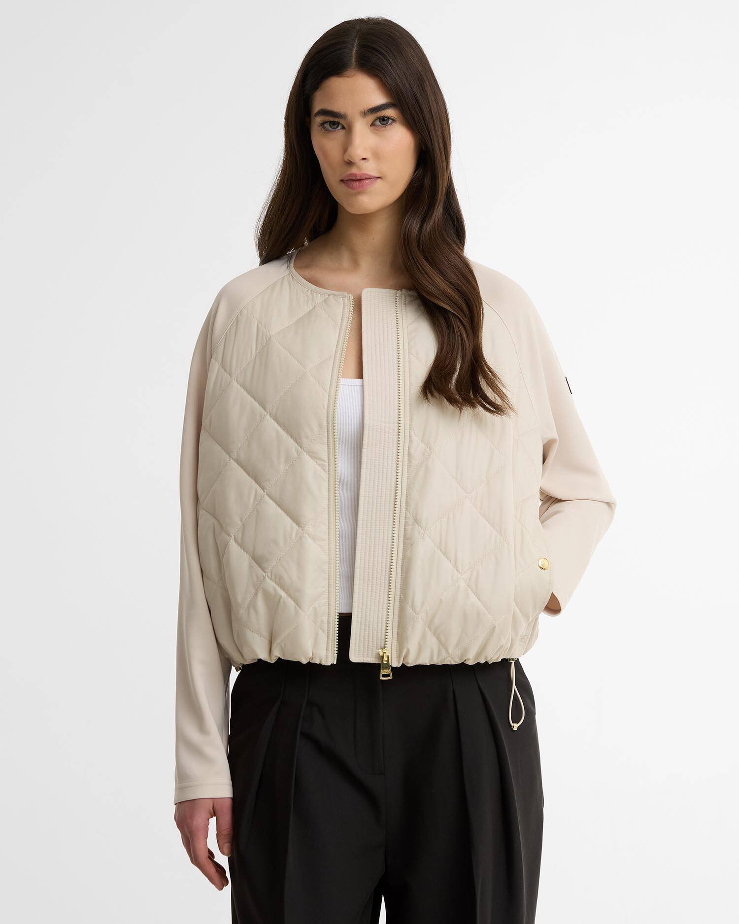 Seren Quilted Sweat Oyster image number 0