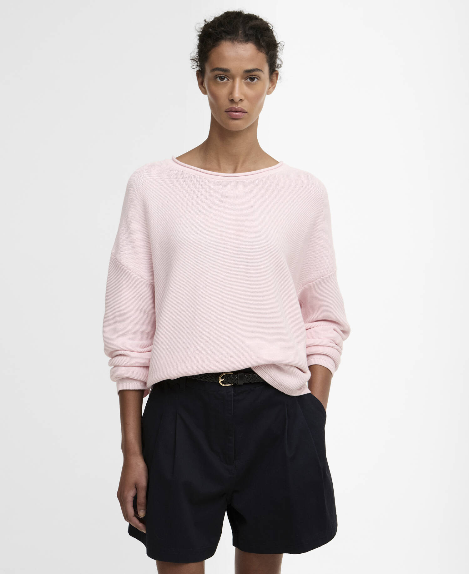 Marine Crew Neck Jumper Pink image number 0