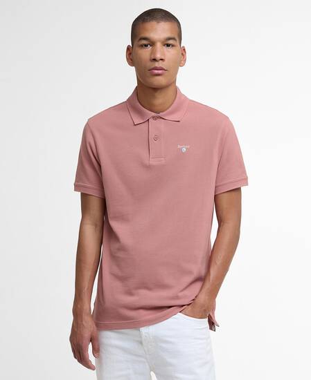 Tartan Pique Polo Shirt Earth Pink Tartan Pique Polo Shirt Earth Pink