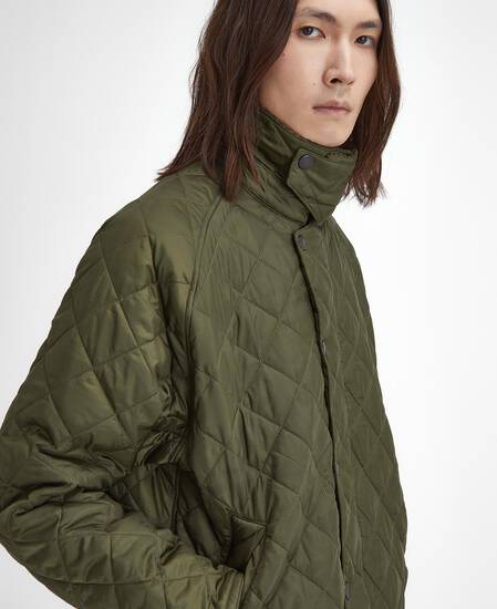 Oversized Transport Quilted Jacket Olive