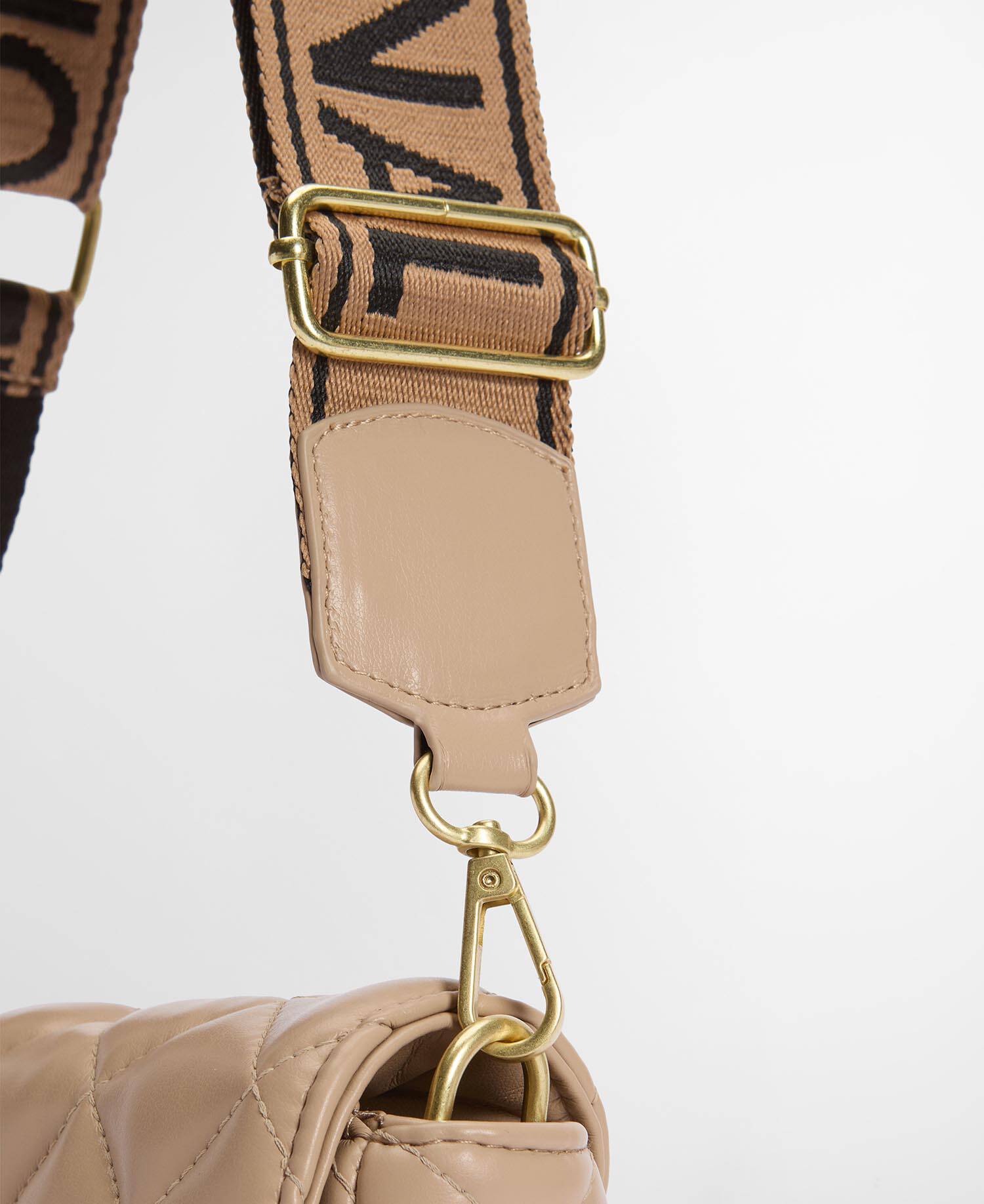 Soft Quilt Mini Soho Crossbody Bag Camel image number 8