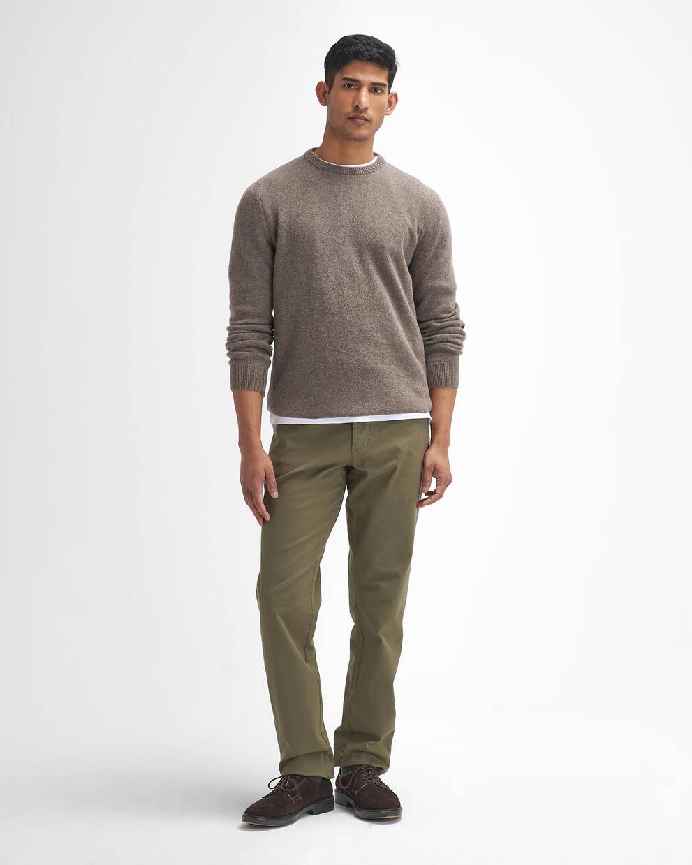 Washed Stretch Tailored Trousers
