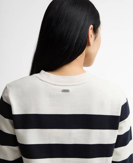 Aylesby Striped Sweatshirt Dark Navy/Cloud Stripe