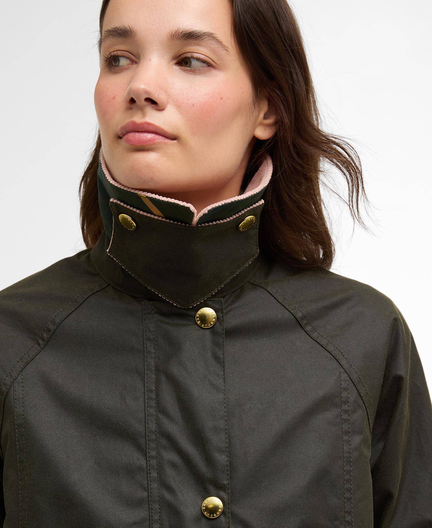 Wachsjacke Modern Beadnell Archive Olive/Ancient/Gardenia image number 3