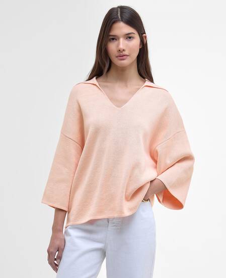 Natalia Knitted T-Shirt Peach Parfait