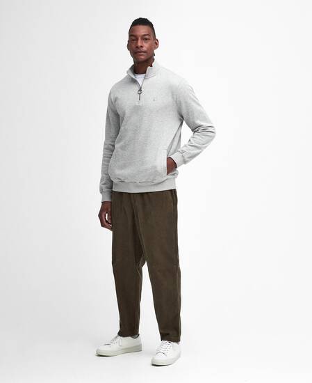Beckhill Half-Zip Sweatshirt Grey Marl