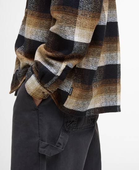 Woodfoot Checked Relaxed Shirt Black