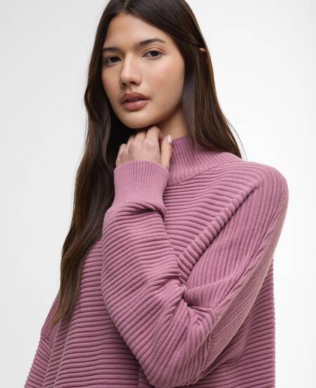 Pullover Kaia Funnel-Neck Raspberry