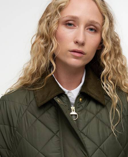 Aldburgh Quilted Jacket Olive/Ancient Tartan