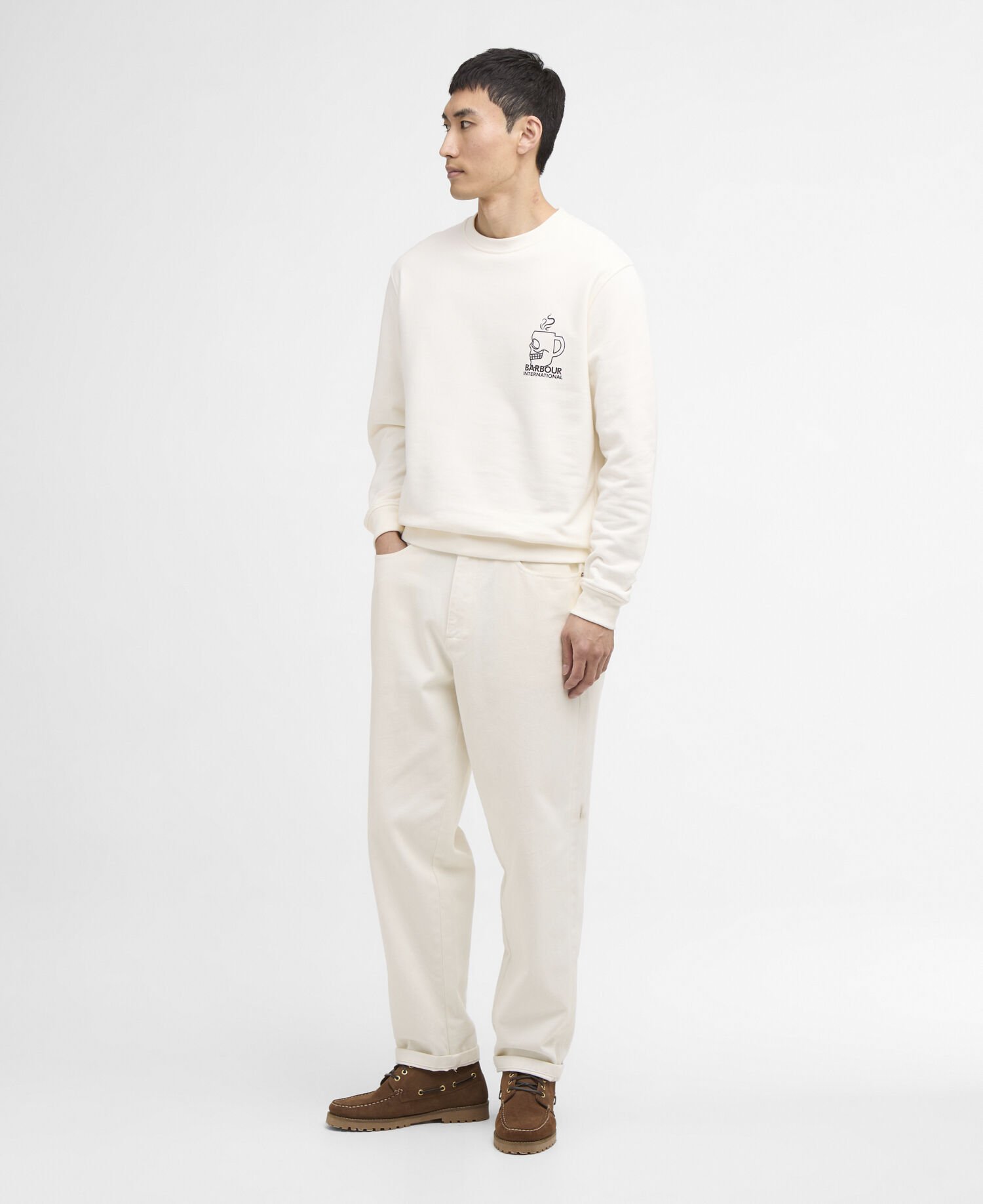 Staithes Graphic Sweatshirt Whisper White