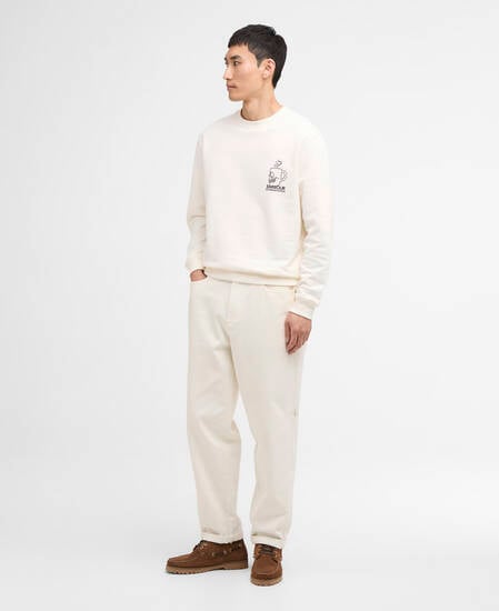 Sweatshirt Staithes Graphic Whisper White