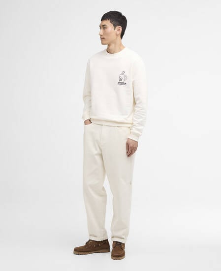 Staithes Graphic Sweatshirt Whisper White