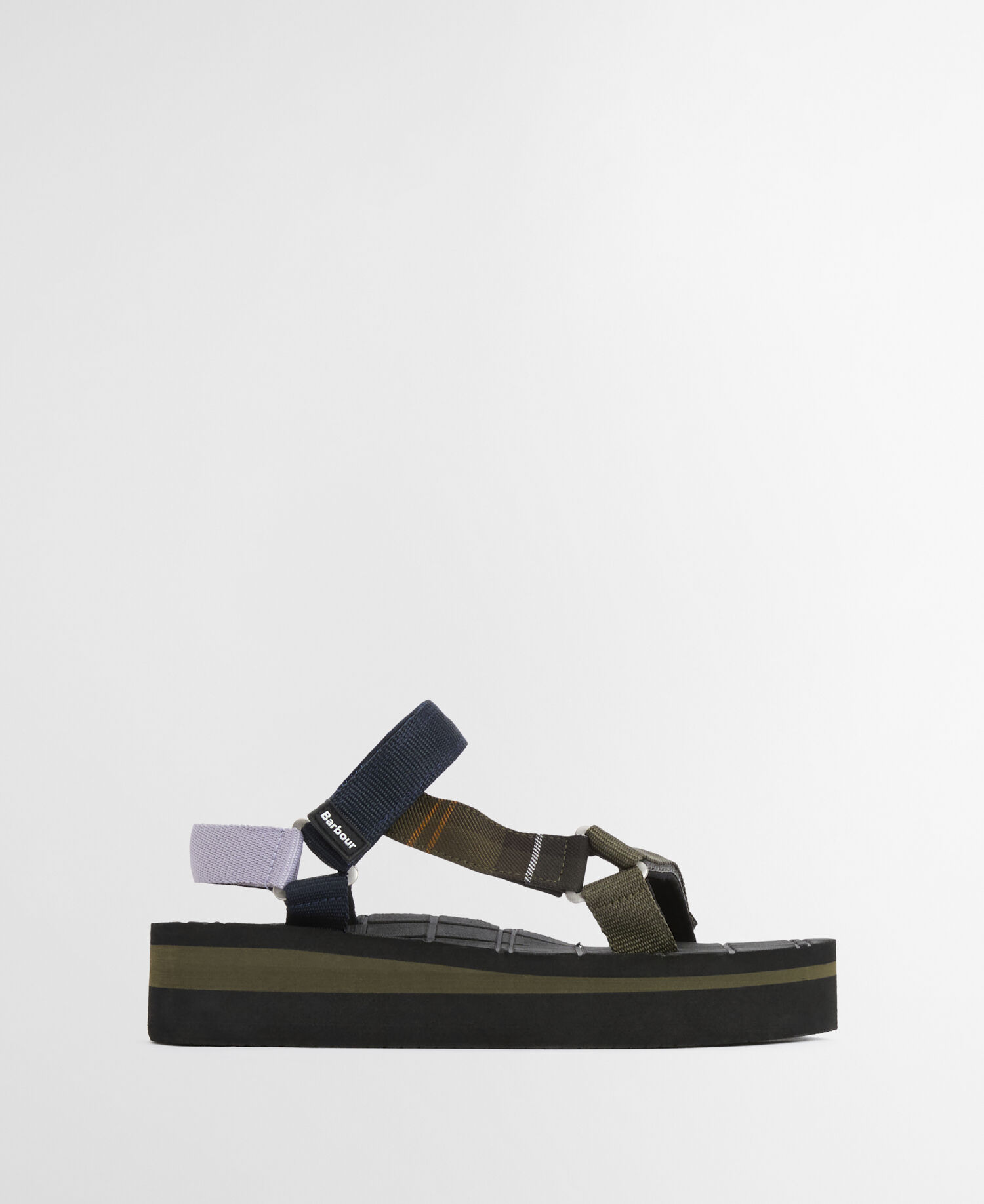 Mila Sandals Olive/Navy/Classic Tartan