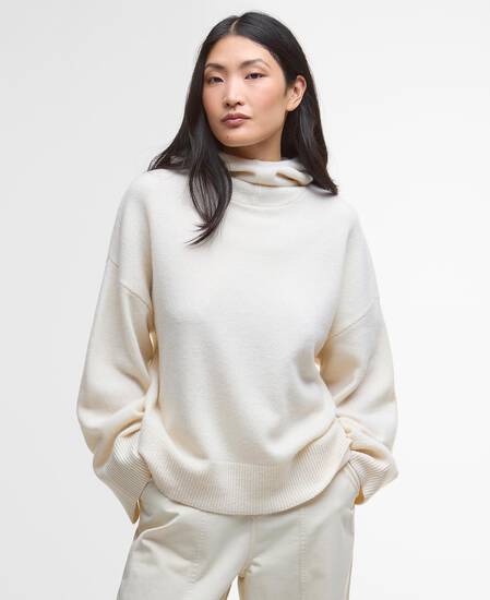 Evette Oversized Knitted Hoodie Birch