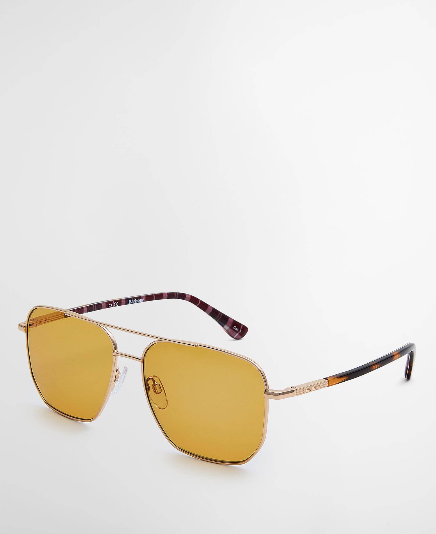 Metal Navigator Sunglasses c3 Gold image number 1