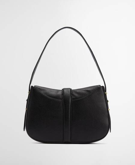 Alder Leather Shoulder Bag Black