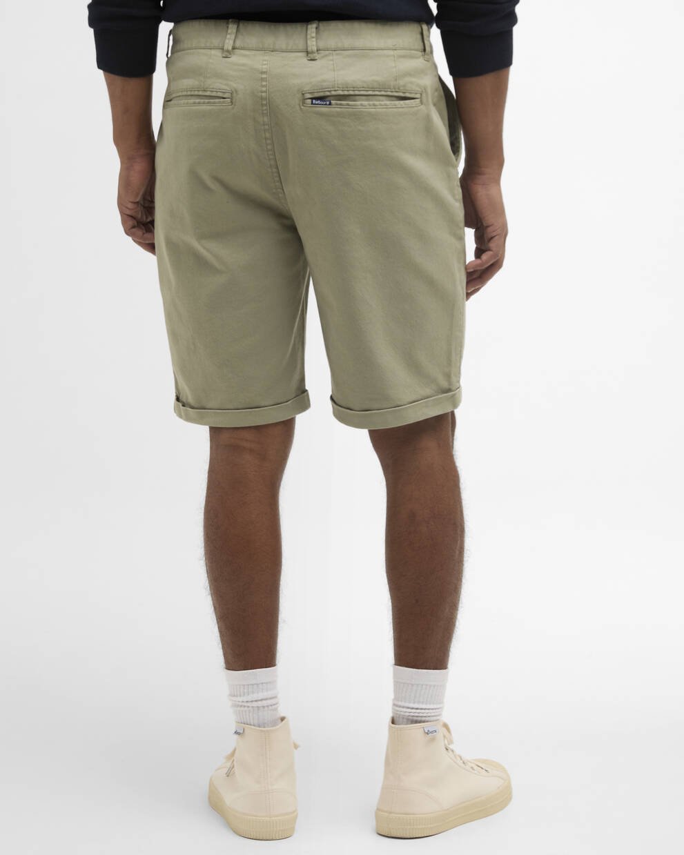 Shorts chino in twill lavato