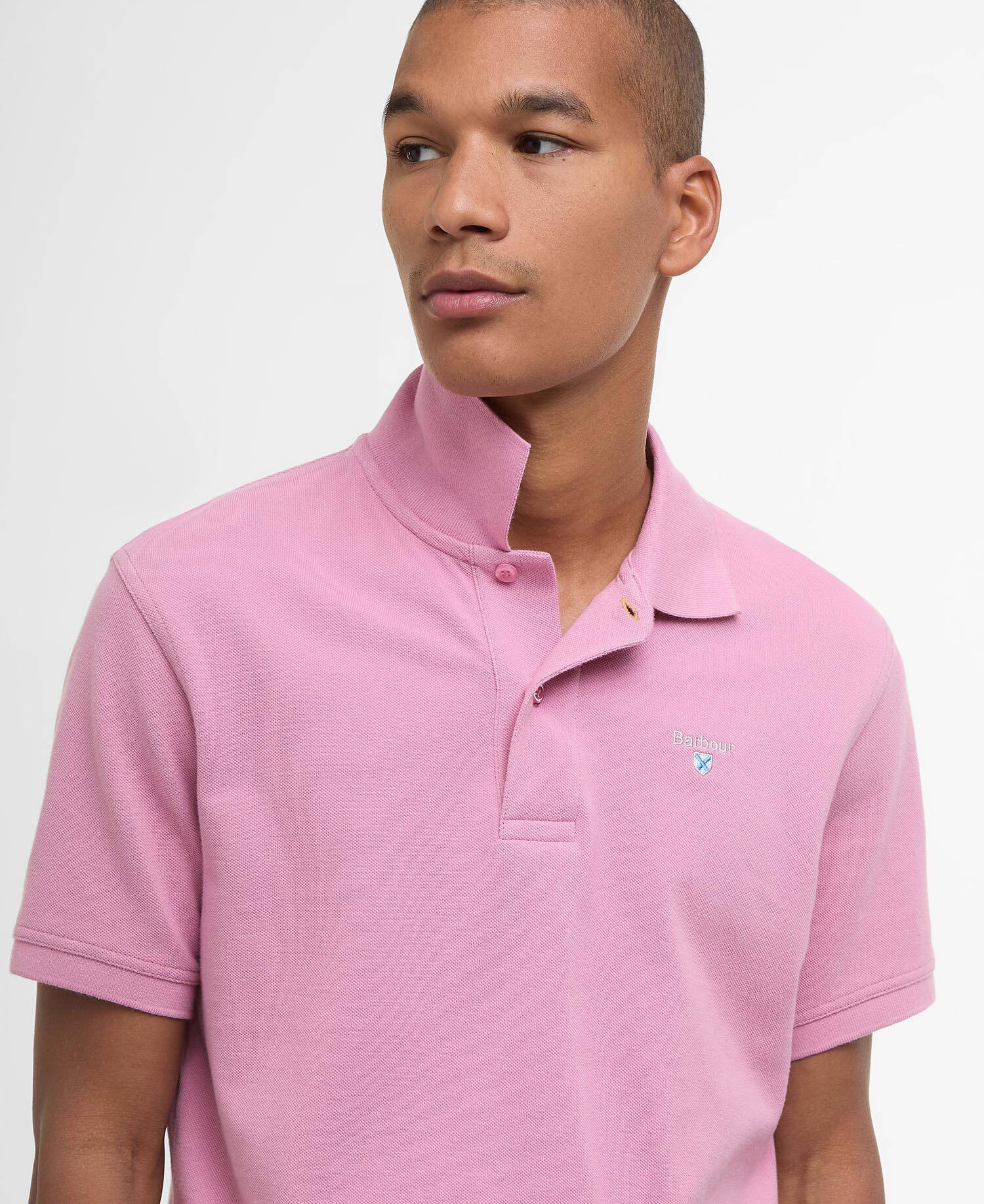 Sports Short-Sleeved Polo Shirt True Pink image number 3