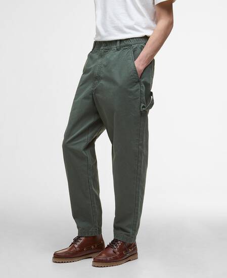 Harton Relaxed Slub Trousers Thyme Harton Relaxed Slub Trousers Thyme