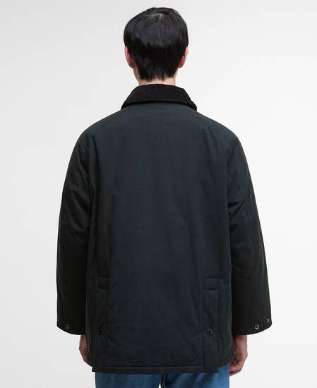 Oversized Bedale Padded Casual Jacket Black