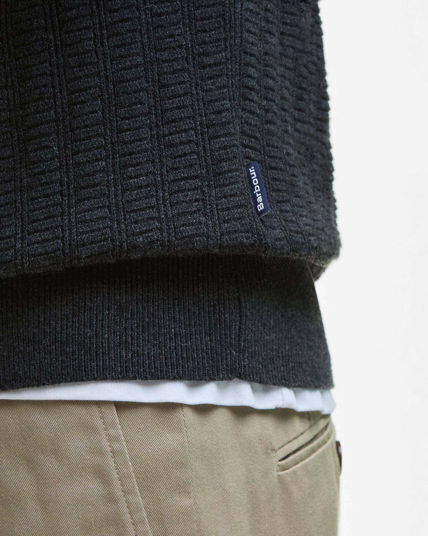 Smeaton Knitted Polo Black Marl image number 4