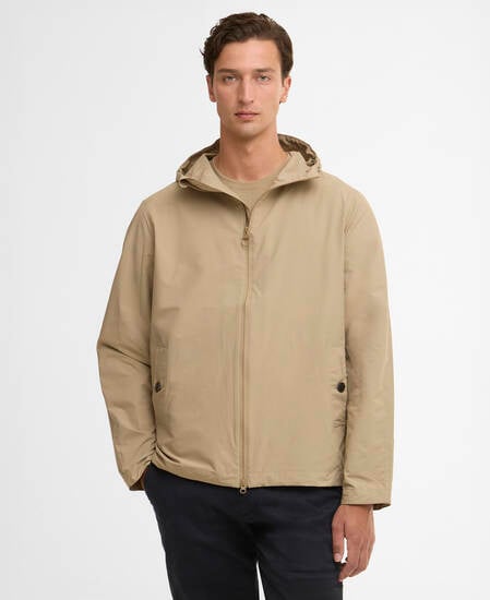 Modern Rokig Hooded Showerproof Jacket Washed Stone