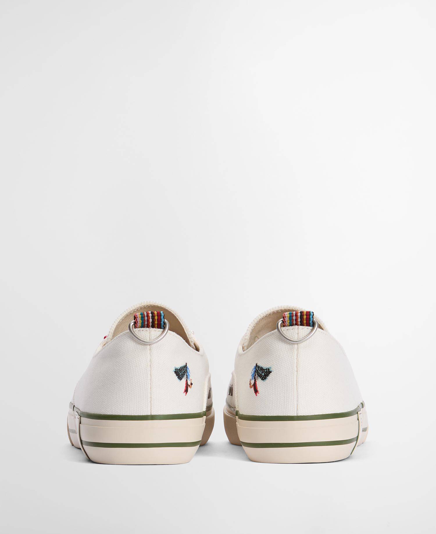 Paul Smith Loves Barbour Men's Plimsolls Off White image number 1