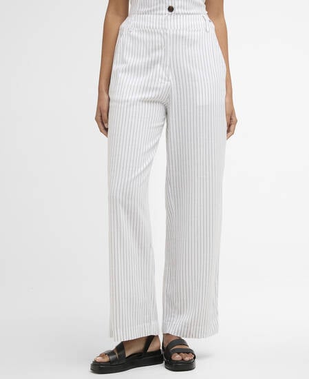 Pantaloni Sloane a taglio dritto con motivo a righe White/Dark Navy Stripe