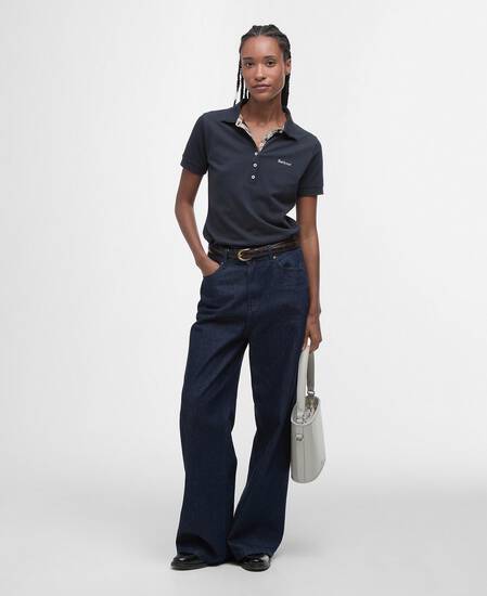 Portsdown Polo Shirt Navy/Hessian